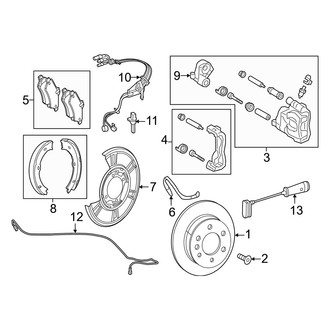 Mercedes-Benz OE - Rear Suspension - Brake Components