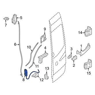 Mercedes-Benz OE - Rear Right Lower Door Latch Assembly