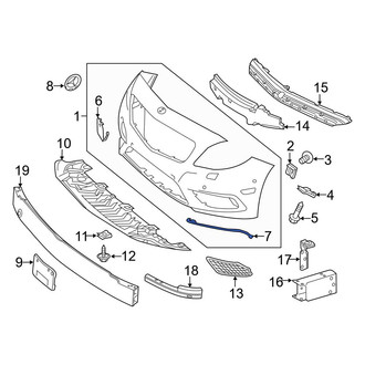 Mercedes-Benz OE - Front Left Bumper Trim