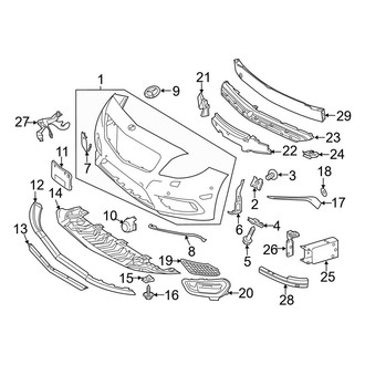 Mercedes-Benz OE - Front Bumper & Grille - Bumper & Components (With AMG Package, Bumper Cover & Components)