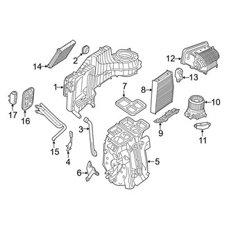 Mercedes-Benz OE - Air Conditioner & Heater - Evaporator & Heater Components (2.0L)