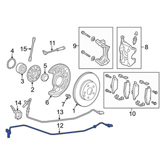 Mercedes-Benz OE - Front Disc Brake Pad Wear Sensor Cable