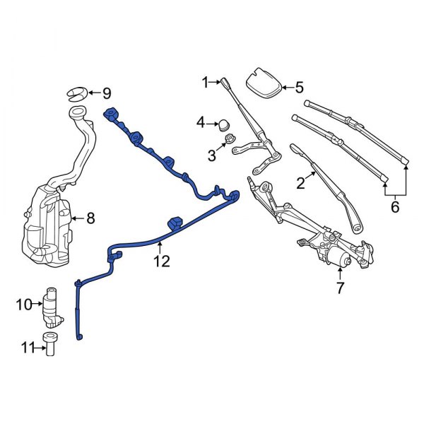 MercedesBenz OE 1768600092 Front Windshield Washer Nozzle