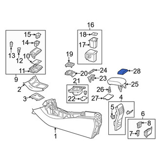 Mercedes-Benz OE - Center Console Armrest Cover