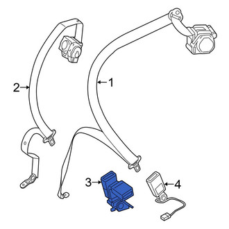 Mercedes-Benz OE - Rear Right Seat Belt Receptacle