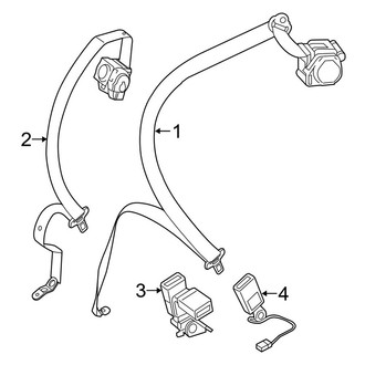 Mercedes-Benz OE - Restraint Systems - Rear Seat Belts