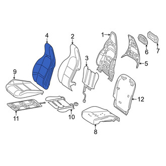 Mercedes-Benz OE - Front Right Seat Back Cushion Cover