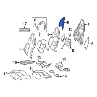 Mercedes-Benz OE - Front Right Outer Seat Back Bolster Cushion Cover