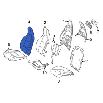 Mercedes-Benz OE - Front Left Seat Back Cushion Cover