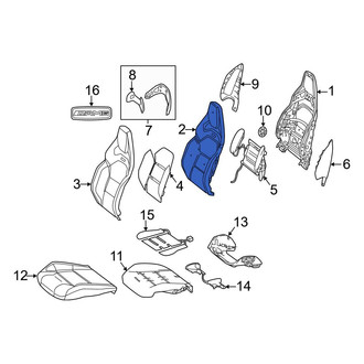 Mercedes-Benz OE - Front Left Seat Back Cushion