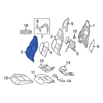 Mercedes-Benz OE - Front Left Seat Back Cushion Cover