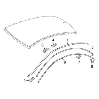 Mercedes-Benz OE - Roof - Exterior Trim (W/O Panoramic Roof)
