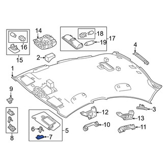 Mercedes-Benz OE - Left Sun Visor Cap
