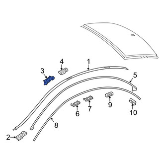 Mercedes-Benz OE - Roof Drip Molding Clip