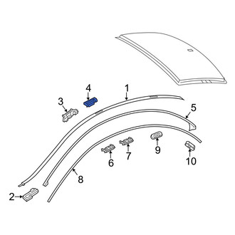 Mercedes-Benz OE - Roof Drip Molding Clip