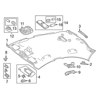 Mercedes-Benz OE - Roof - Interior Trim (With Panoramic Roof)