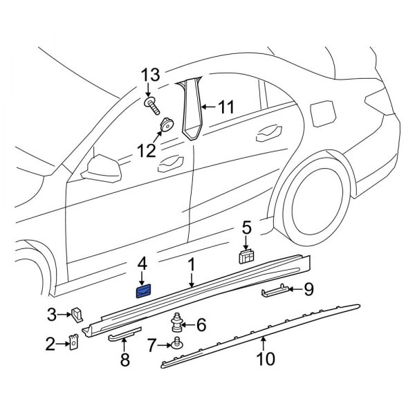 Rocker Panel Molding Clip