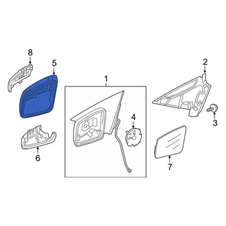 Mercedes-Benz OE - Front Left Upper Door Mirror Cover