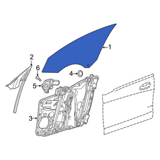 Mercedes-Benz OE - Rear Right Door Glass