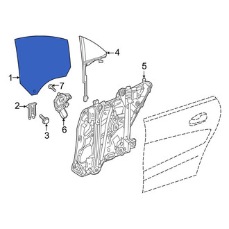 Mercedes-Benz OE - Rear Left Door Glass