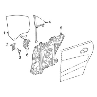 Mercedes-Benz OE - Rear Door - Glass & Hardware