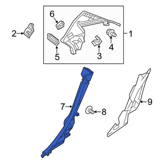 Mercedes-Benz OE - Rear Left Upper Interior Quarter Panel Trim Panel