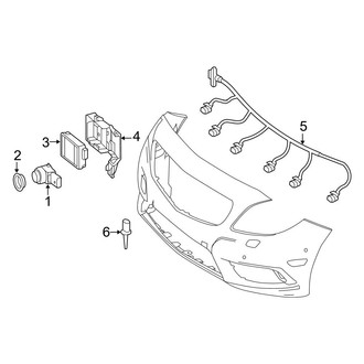 Mercedes-Benz OE - Front Bumper & Grille - Bumper & Components (Electrical Components), (Base / 4Matic)