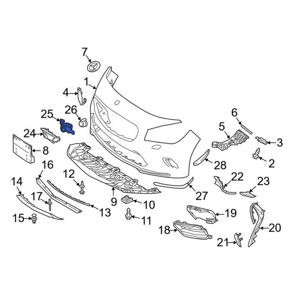 Bumper Cover Spacer Panel