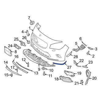 Mercedes-Benz OE - Front Left Lower Spoiler