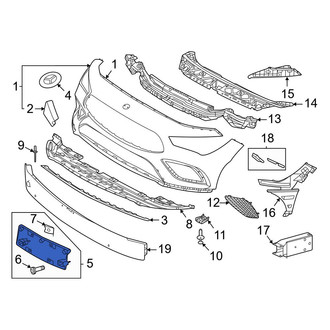 Mercedes-Benz OE - Front License Plate Bracket