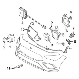 Mercedes-Benz OE - Front Bumper & Grille - Electrical Components (W/O AMG Line), (Base / 4Matic)