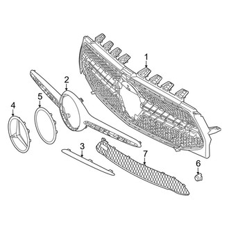 Mercedes-Benz OE - Front Bumper & Grille - Grille & Components (W/O AMG Line)