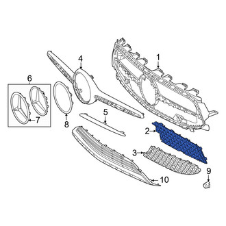 Mercedes-Benz OE - Front Left Upper Grille