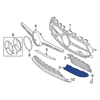 Mercedes-Benz OE - Front Center Right Grille