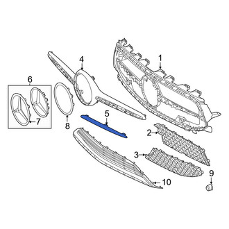 Mercedes-Benz OE - Front Left Grille Molding