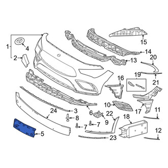 Mercedes-Benz OE - Front License Plate Bracket