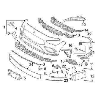 Mercedes-Benz OE - Front Bumper & Grille - Bumper & Components (Bumper Cover & Components)