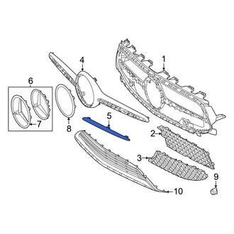 Mercedes-Benz OE - Front Left Grille Molding