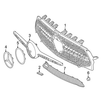 Mercedes-Benz OE - Front Bumper & Grille - Grille & Components
