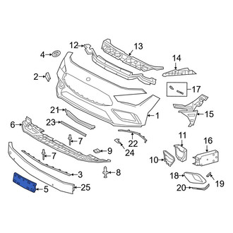 Mercedes-Benz OE - Front License Plate Bracket