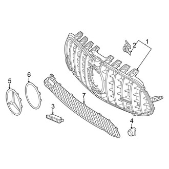 Mercedes-Benz OE - Front Bumper & Grille - Grille & Components