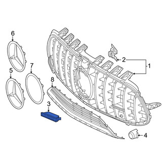 Mercedes-Benz OE - Front Outer Grille Emblem