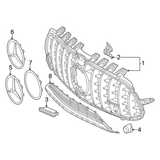Mercedes-Benz OE - Front Bumper & Grille - Grille & Components