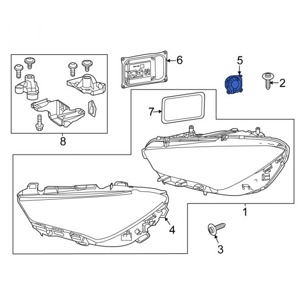 Headlight Control Module Cooling Fan