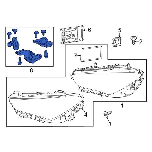 Headlight Hardware Kit