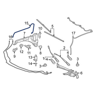 Mercedes-Benz OE - Front Upper Windshield Washer Hose