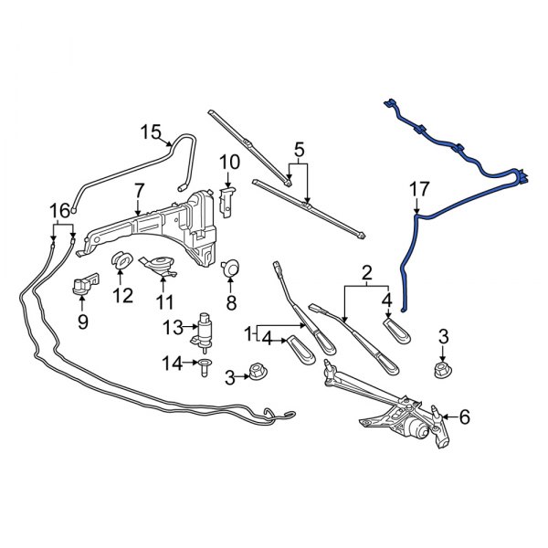 MercedesBenz OE 1778600100 Front Windshield Washer Nozzle