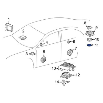 Mercedes-Benz OE - Rear Right Upper Speaker Cover