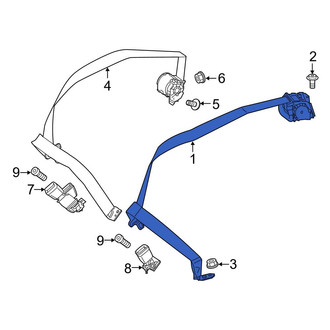 Mercedes-Benz OE - Rear Outer Seat Belt Lap and Shoulder Belt