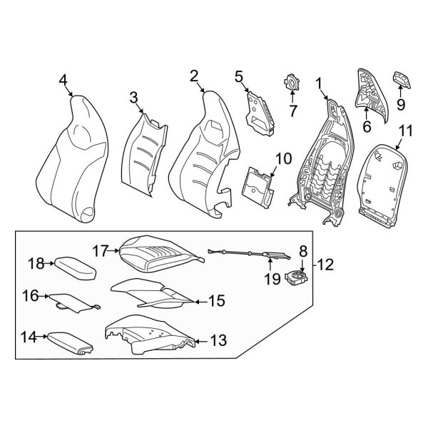 Seats & Tracks - Passenger Seat Components (Sport Seat)